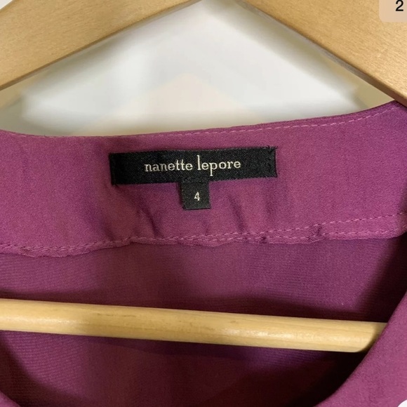 Nanette Lepore womens dress size 4 burgundy - Picture 2 of 5